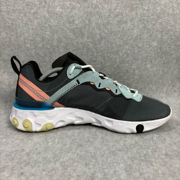 Nike React Element 55 Ocean Cube Men Shoe Size 8 Grey Running Sneaker BQ6166-300 - Picture 6 of 9